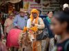 Mann mit Kuh  in Pushkar