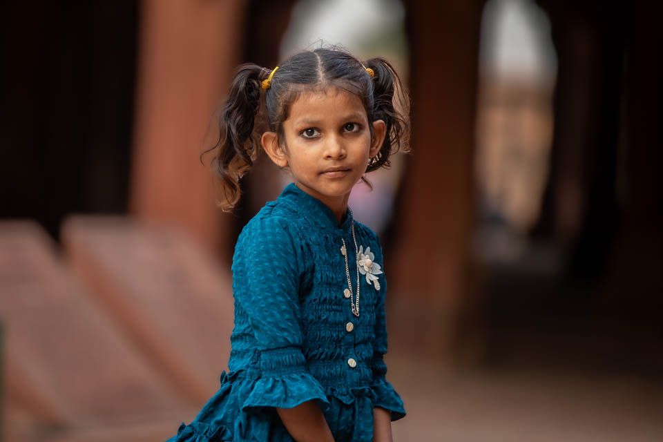 Mädchen in Fatehpur Sikri