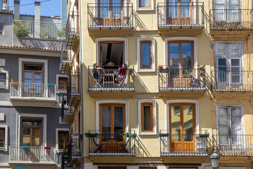 Gebäude mit Balkonen, Valencia